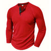 Reid | Waffle-Knit Henley Long Sleeve