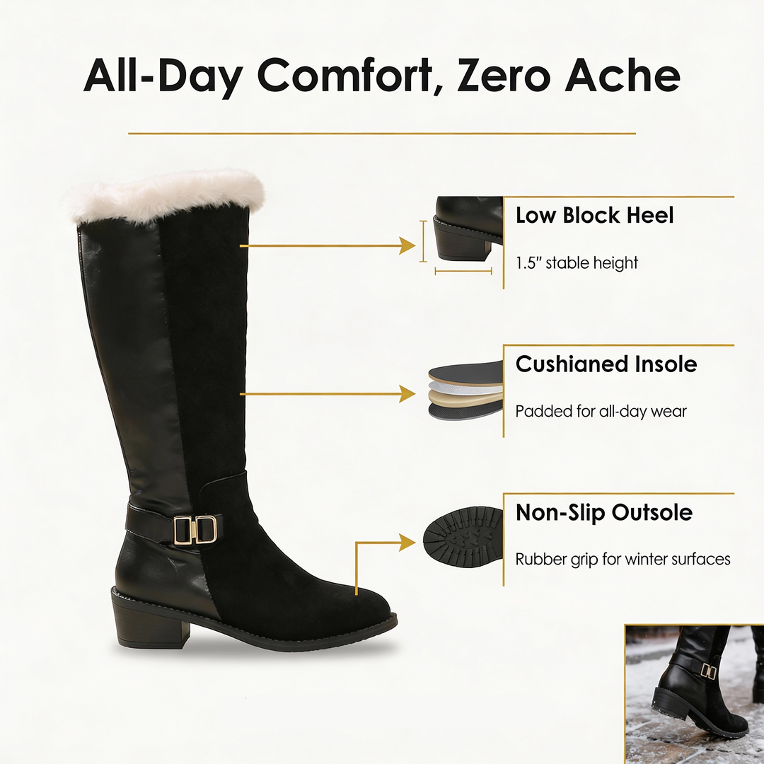 Remington | Bottes d'hiver hautes en suédine doublées de polaire