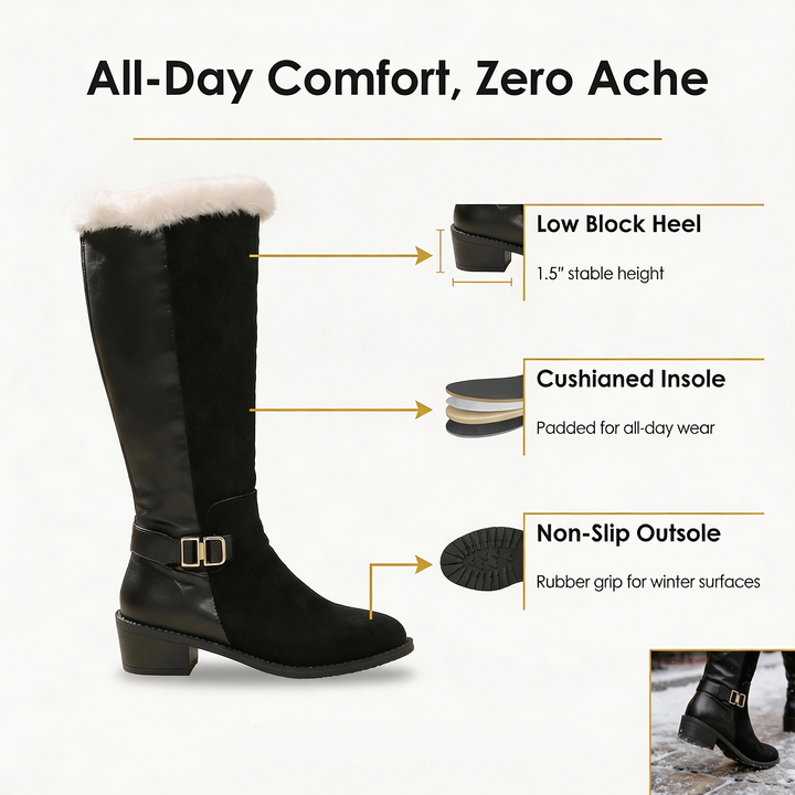 Remington | Bottes d'hiver hautes en suédine doublées de polaire