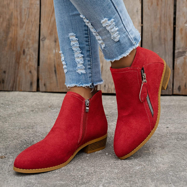 Joanna Zipper Ankle Boots - detail