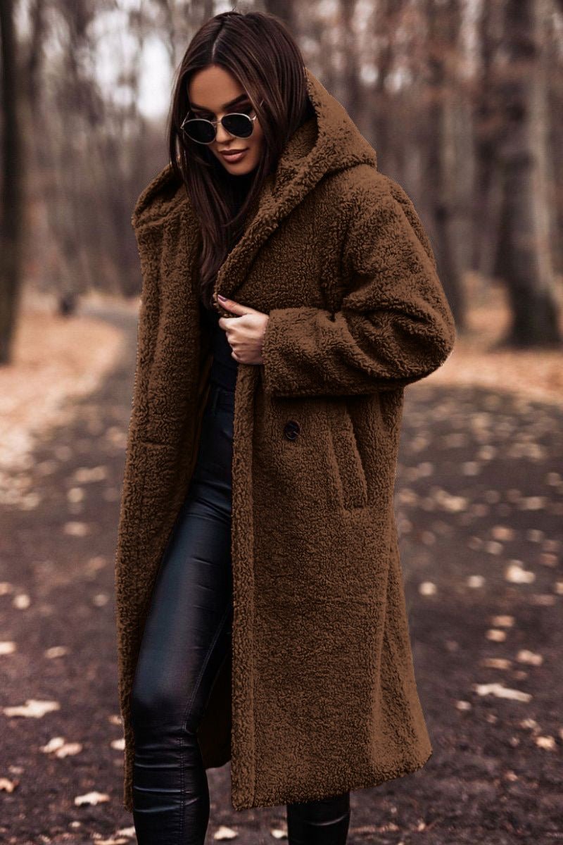 Noemie | Manteau oversize en polaire sherpa