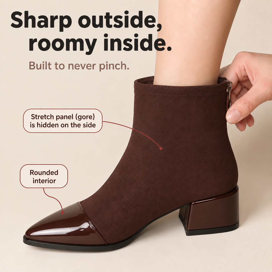 Ira | Bottines à bout pointu et talon épais