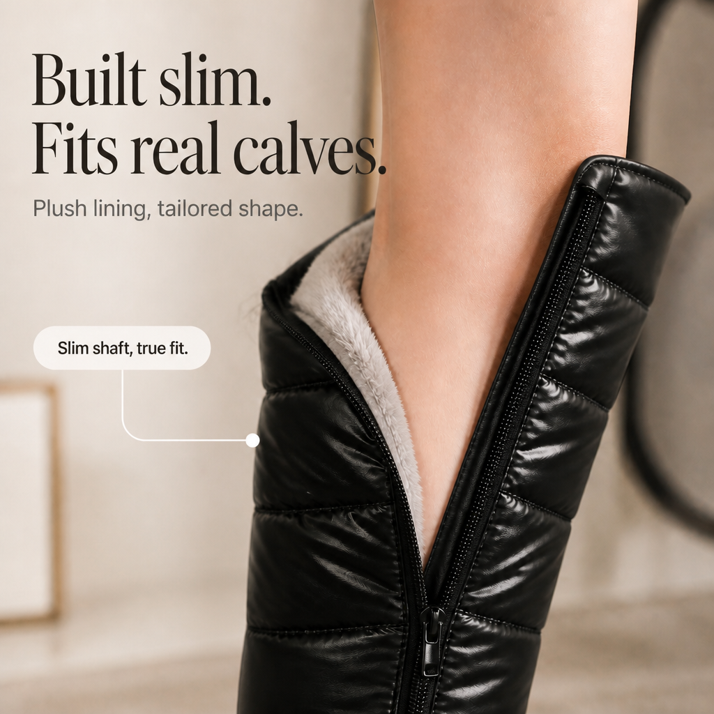 Shae-Lynne | Plush-Lined Bow Over-The-Knee Snow Boots