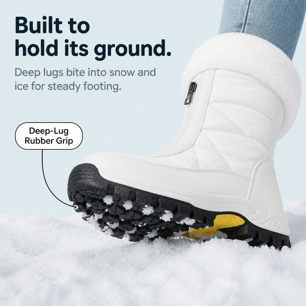 Lilja | Plush-Lined Zip-Up Snow Boots
