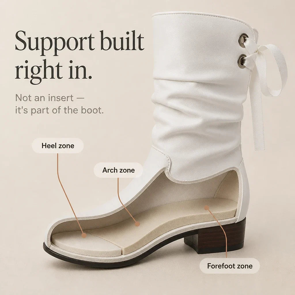Anabel | Bottines froncées à ruban