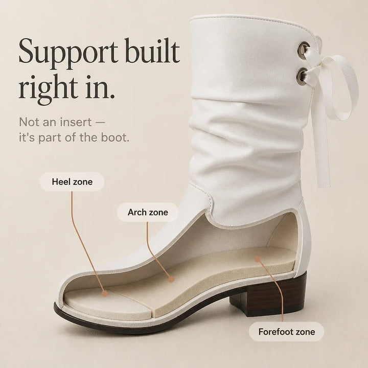 Anabel | Bottines froncées à ruban
