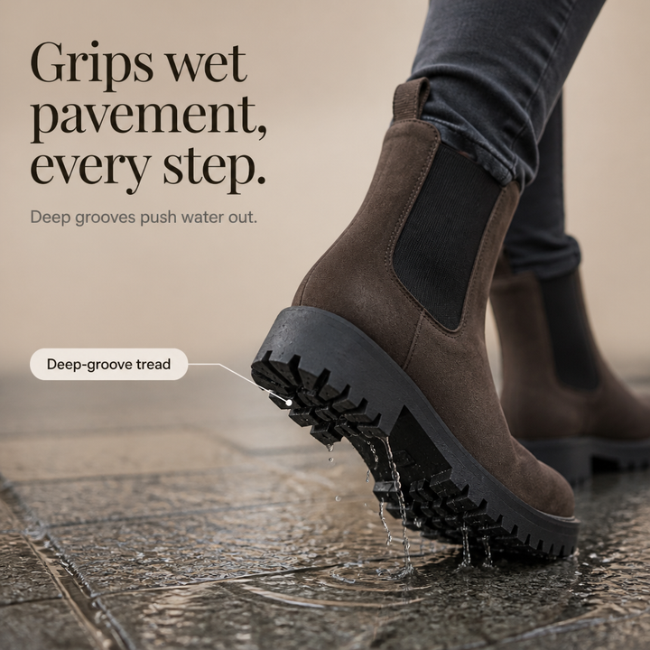 Dreya | Wide-Fit Stretch-Panel Chelsea Boots