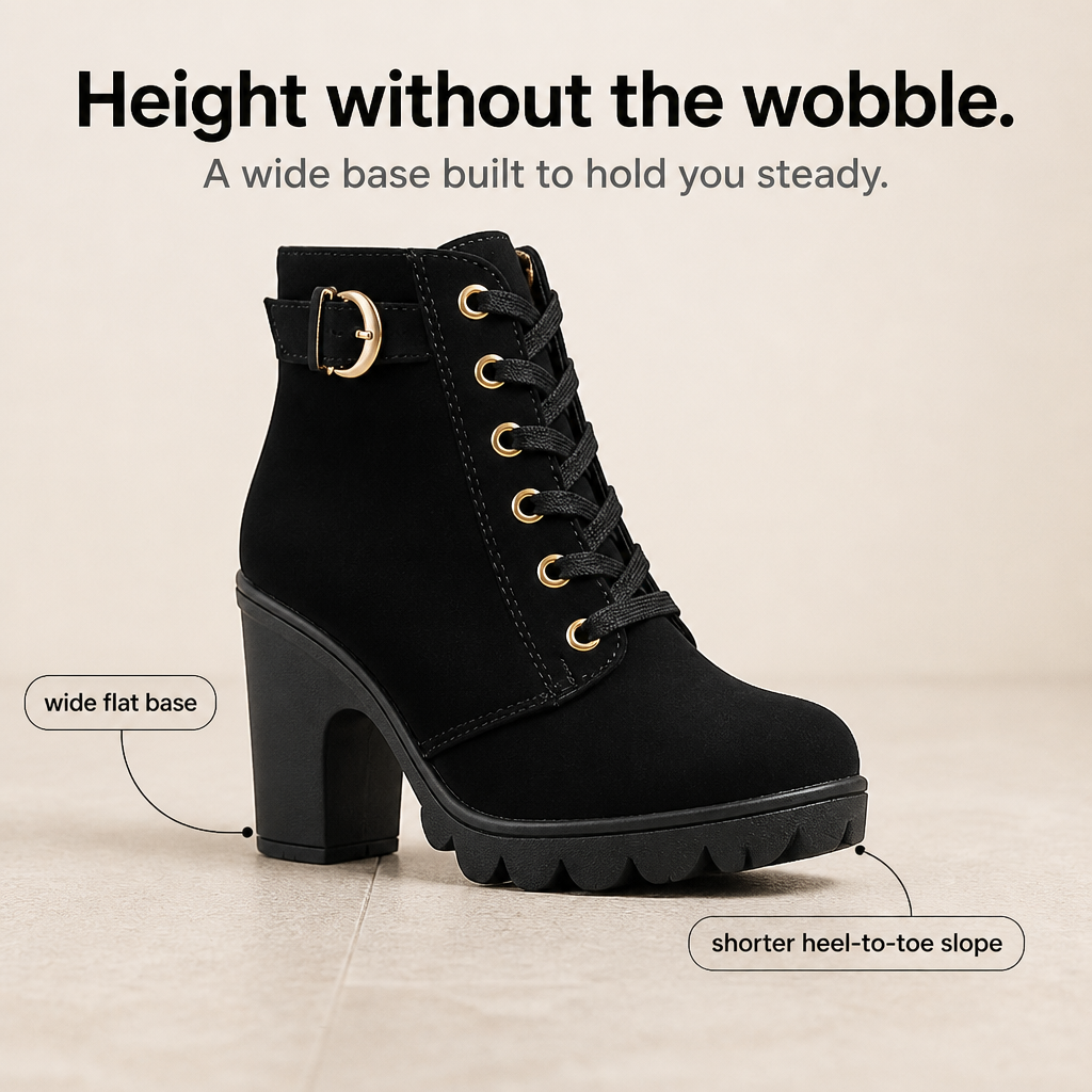 Ayushi | Bottines Sole à gros talon carré