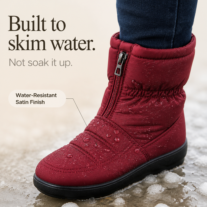 Marylie | Quilted Zip-Up Mid-Calf Snow Boots
