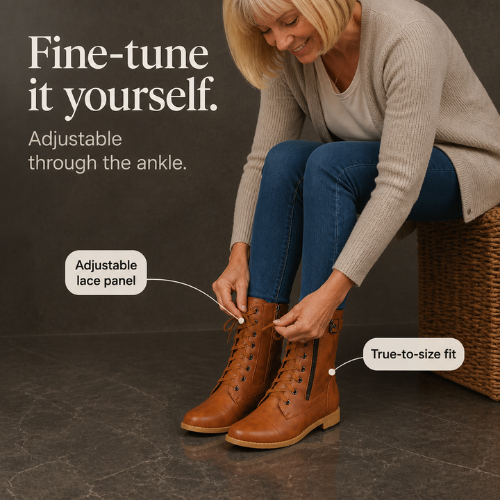 Wrenlee | Bottines à bout rond et fermeture zippée latérale