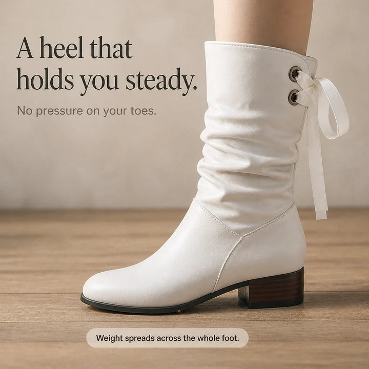 Anabel | Bottines froncées à ruban