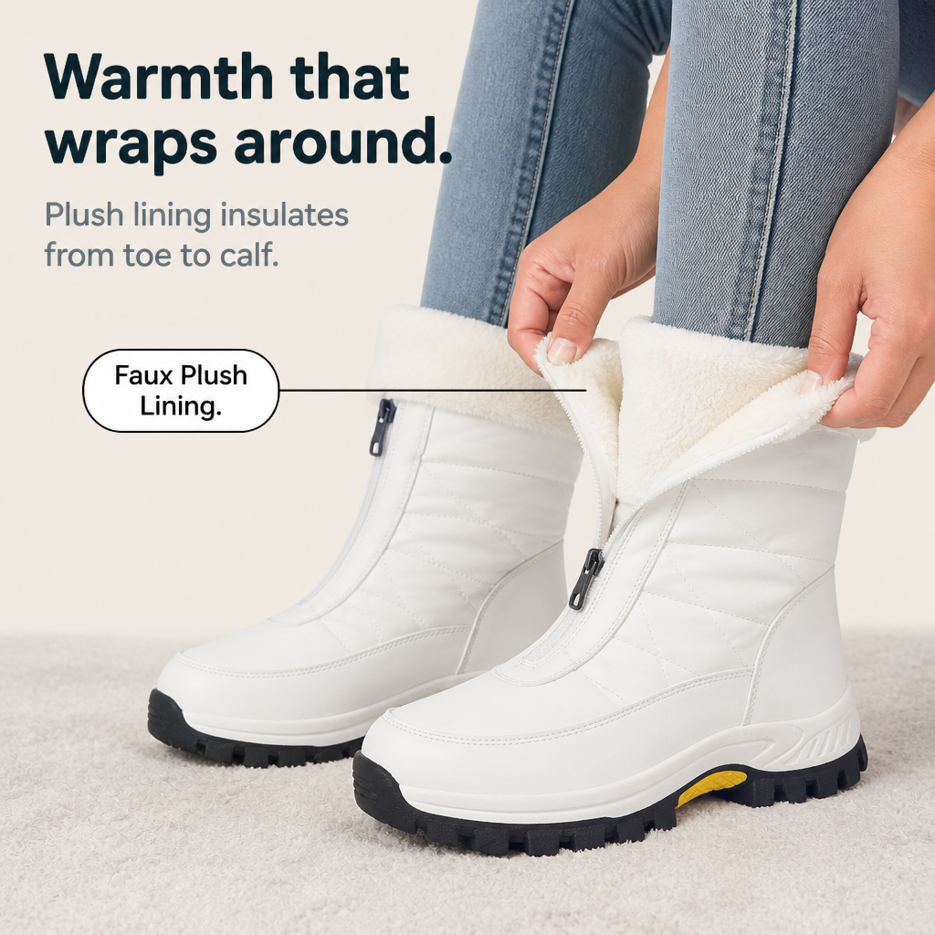 Lilja | Plush-Lined Zip-Up Snow Boots