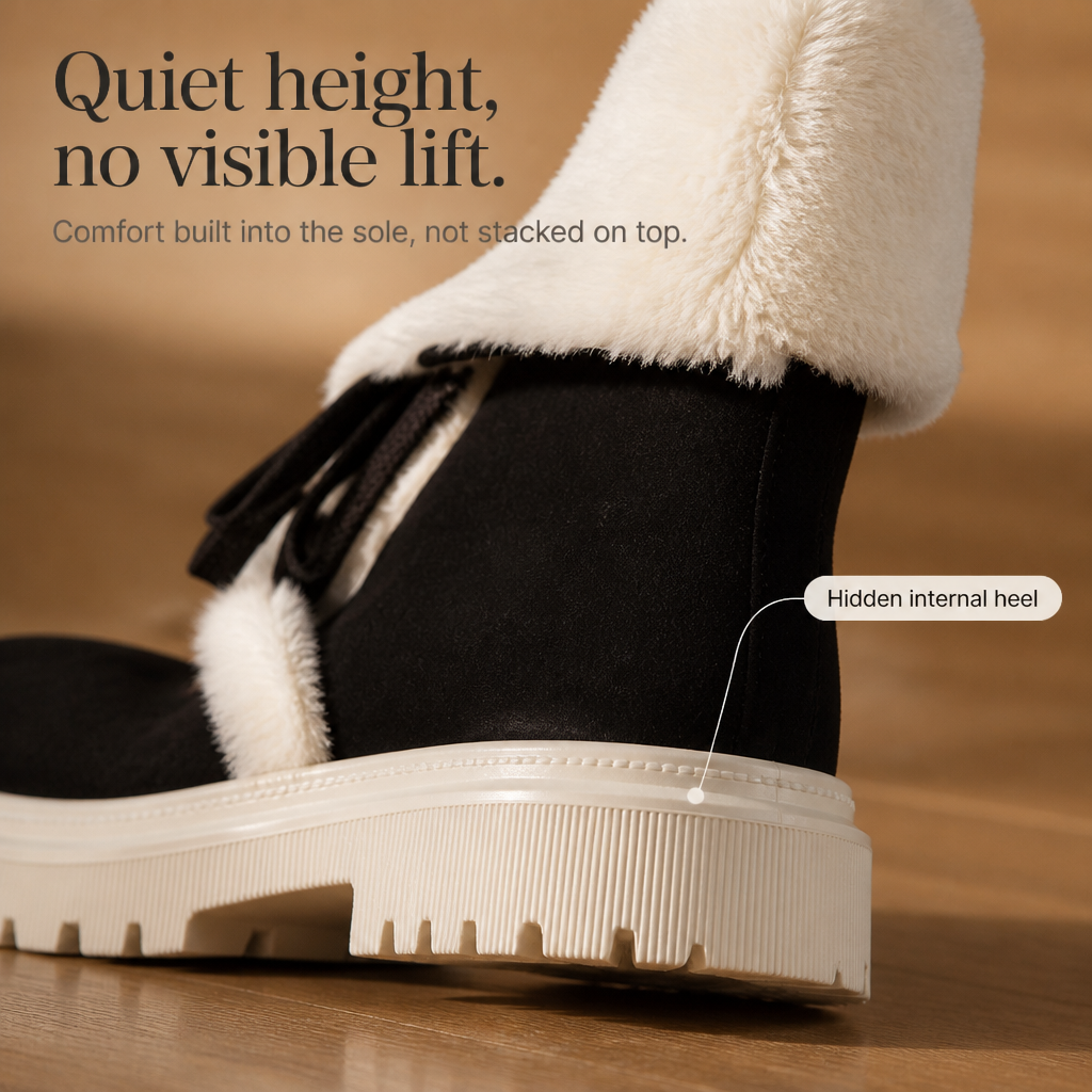 Georgiana | Bottines mi-mollet à lacets doublées en peluche