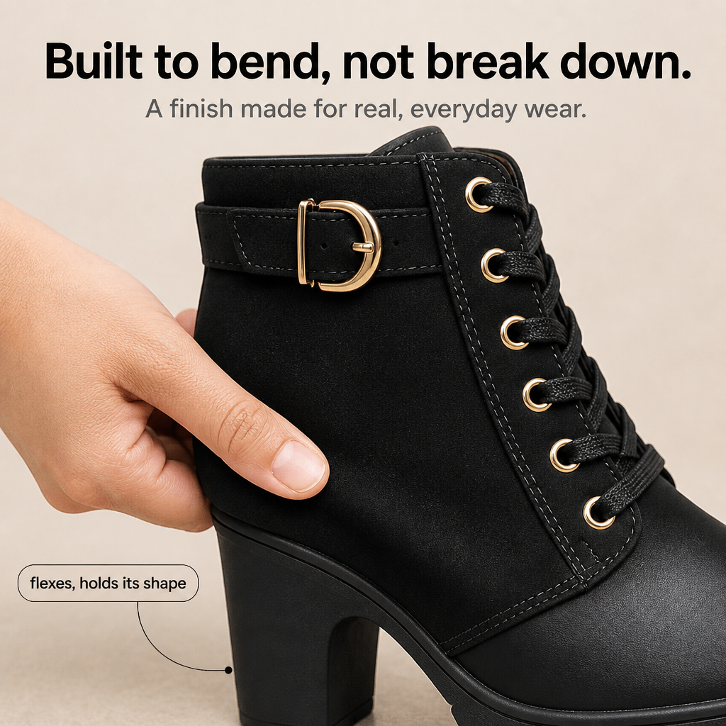 Ayushi | Bottines Sole à gros talon carré