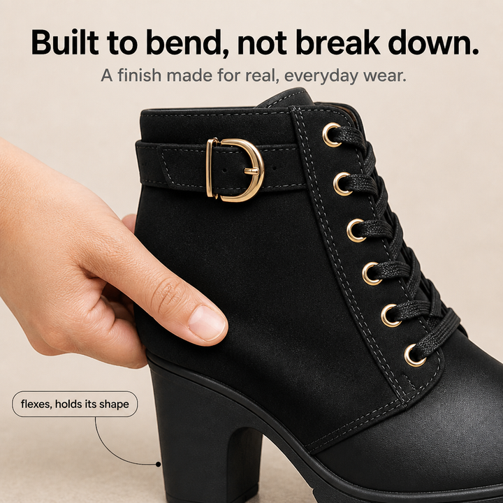 Ayushi | Bottines Sole à gros talon carré