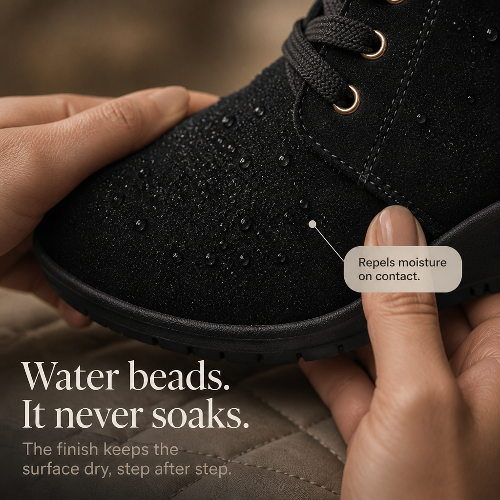Lauralie | Water-Repellent Side-Zip Wedge Ankle Boots