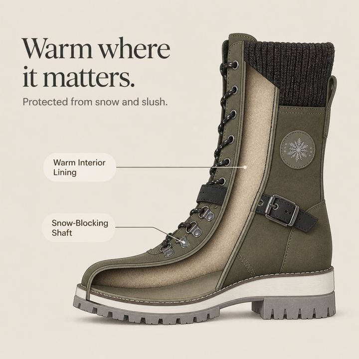 Saima | Bottes de neige isolées montantes ajustables