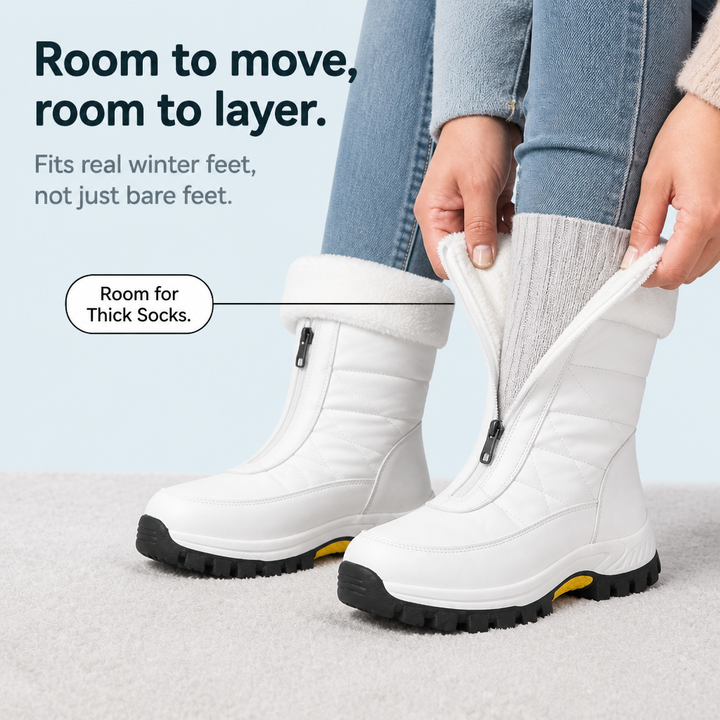 Lilja | Plush-Lined Zip-Up Snow Boots