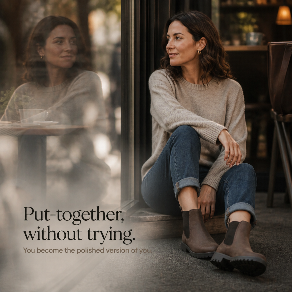 Meghane | Brown Chelsea Ankle Boots