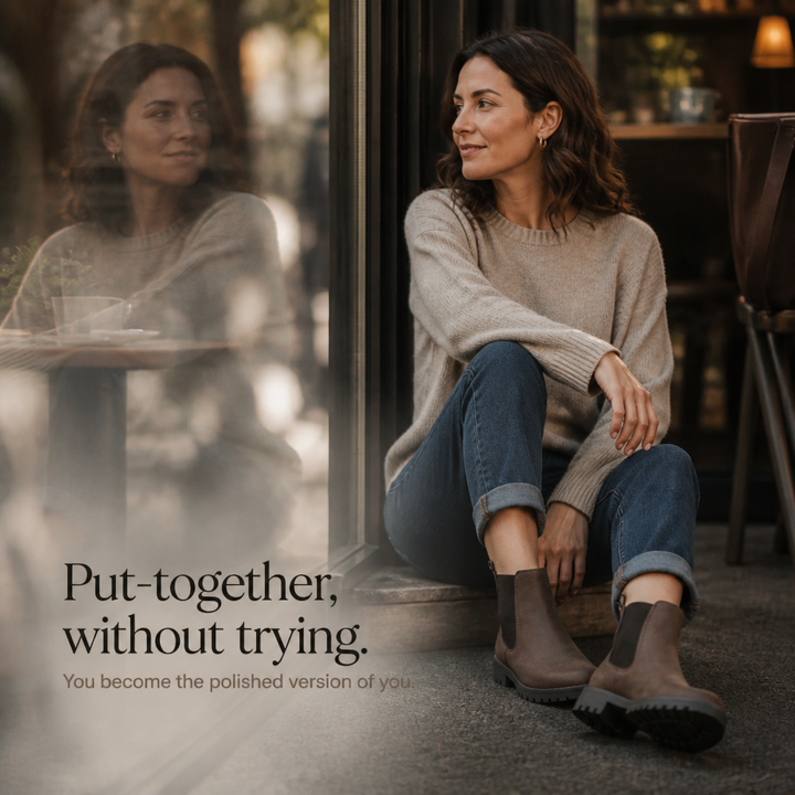 Meghane | Brown Chelsea Ankle Boots