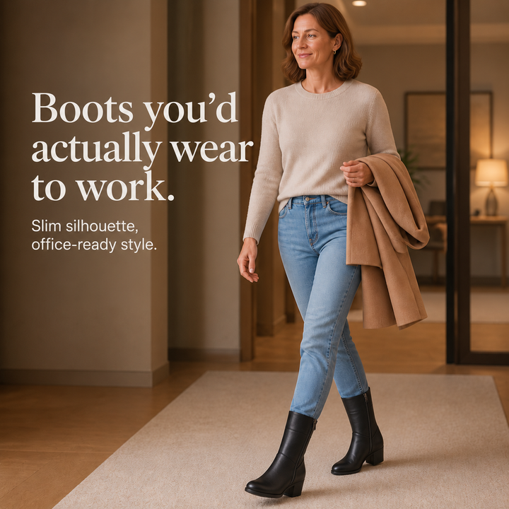 Ami | Bottines mi-mollet doublées en peluche à zip latéral