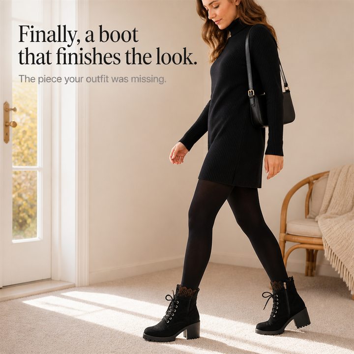 Brennan | Lace-Up Chunky Heel Ankle Booties