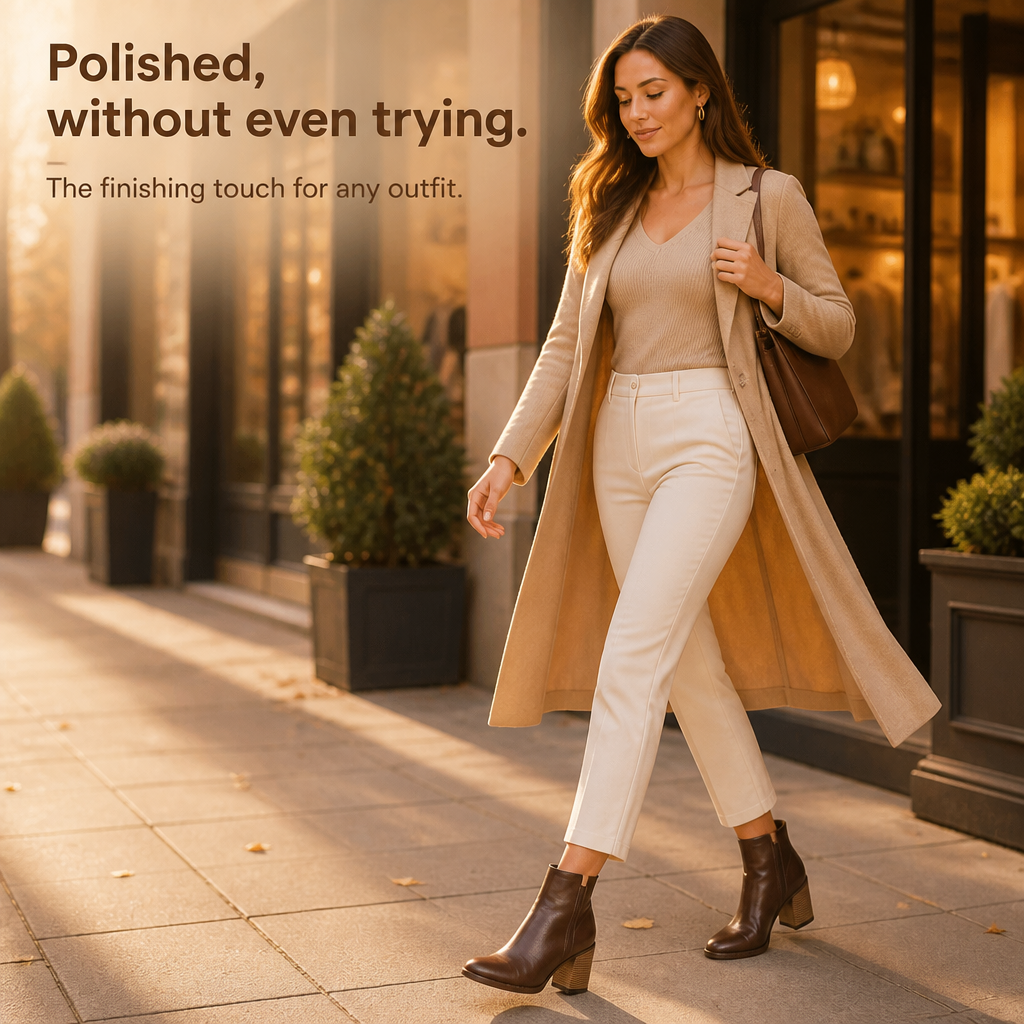 Rayleigh | Bottines élégantes en cuir à talon carré