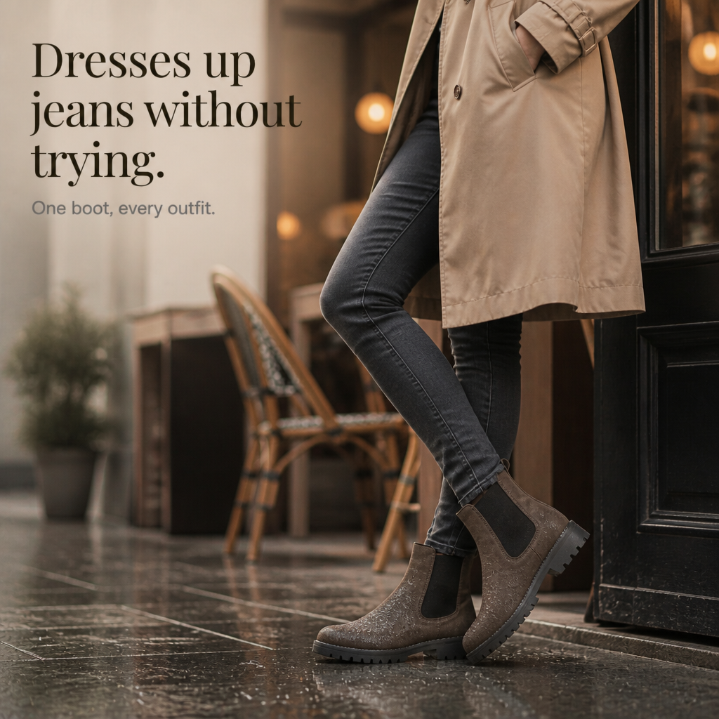 Dreya | Wide-Fit Stretch-Panel Chelsea Boots