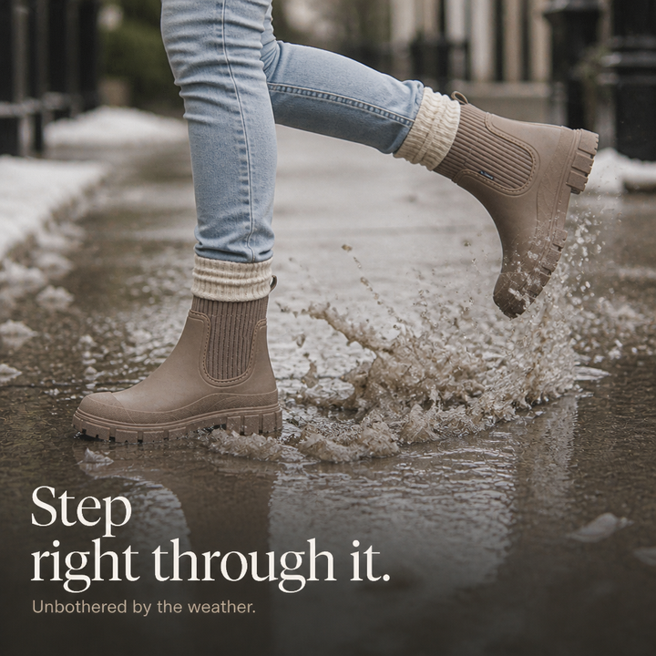 Bella-Rose | Bottes de pluie à chevilles avec col élastique