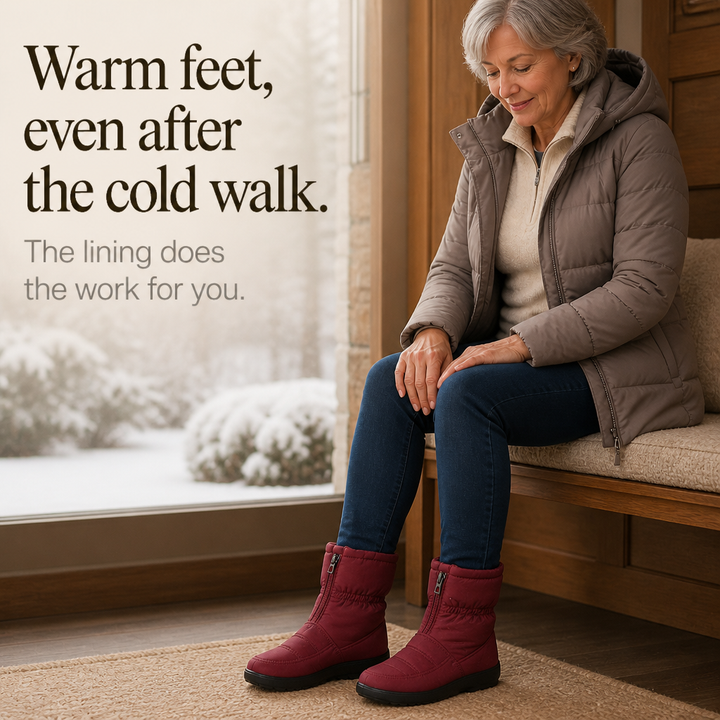 Marylie | Quilted Zip-Up Mid-Calf Snow Boots