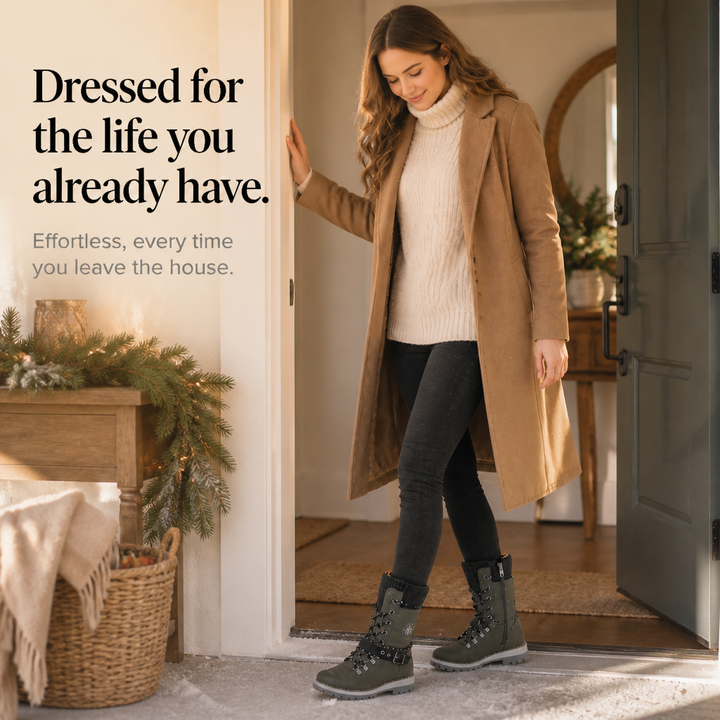 Susy | Bottes d'hiver à tige en tricot pour pieds larges