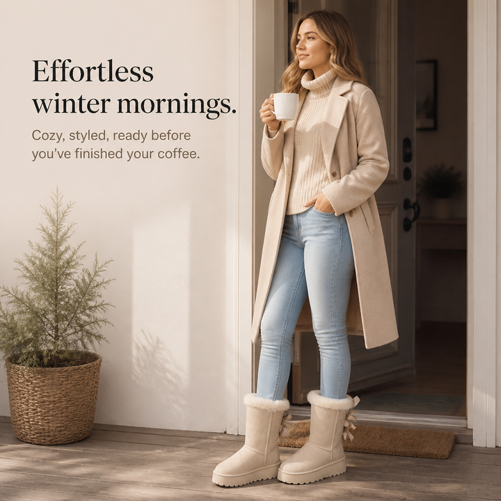 Shaleen | Bottes d'hiver à plateforme et à nœud, doublées en peluche