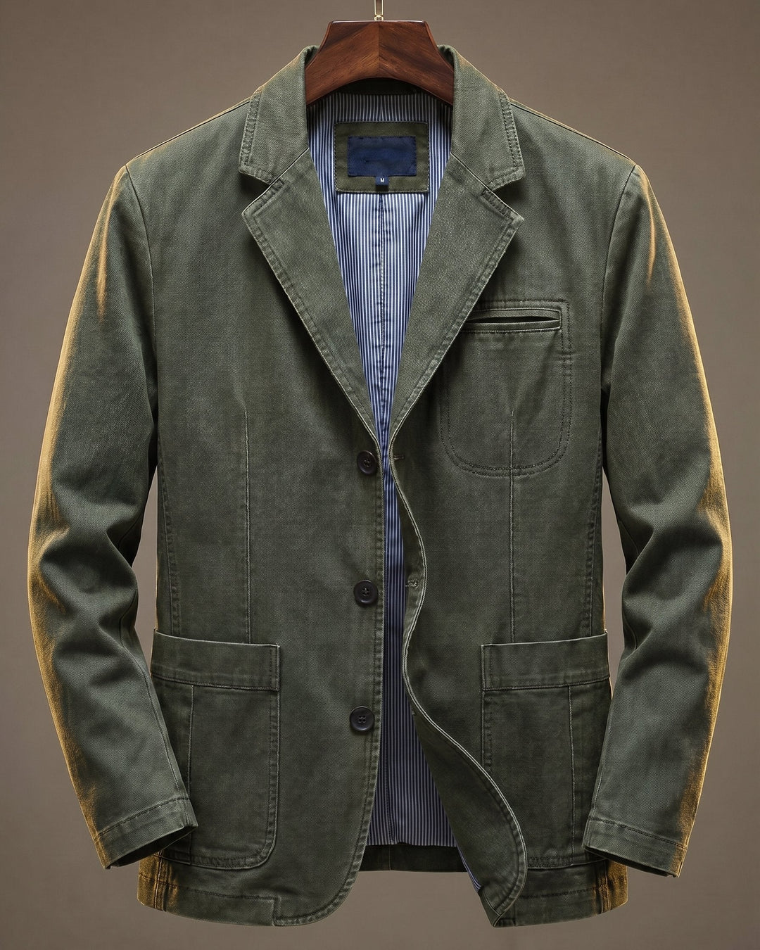 Salvatore Cotton Blazer Army Green