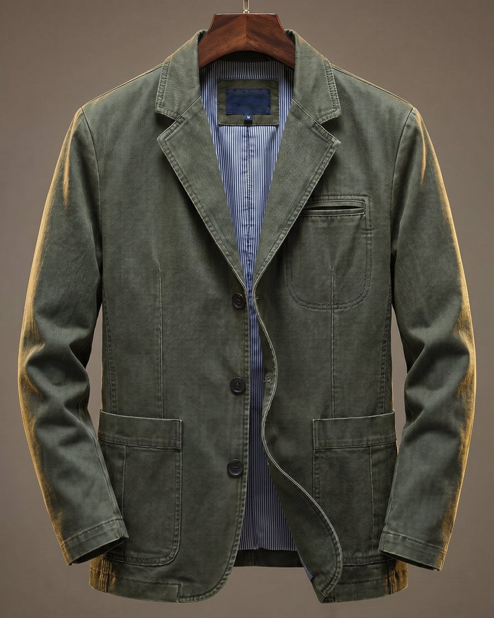 Salvatore Cotton Blazer Army Green
