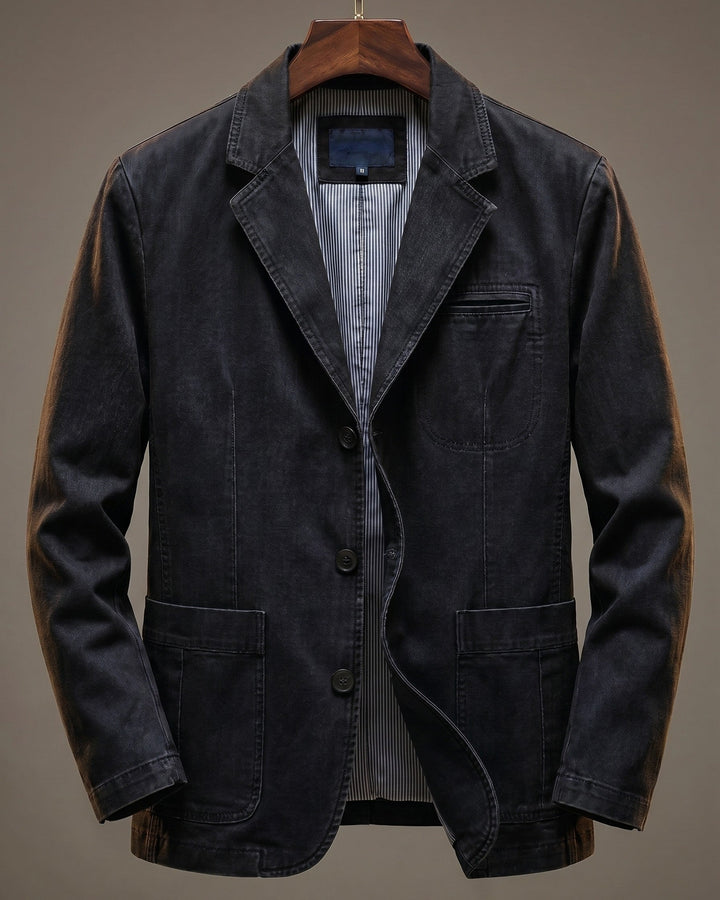 Salvatore Cotton Blazer Black