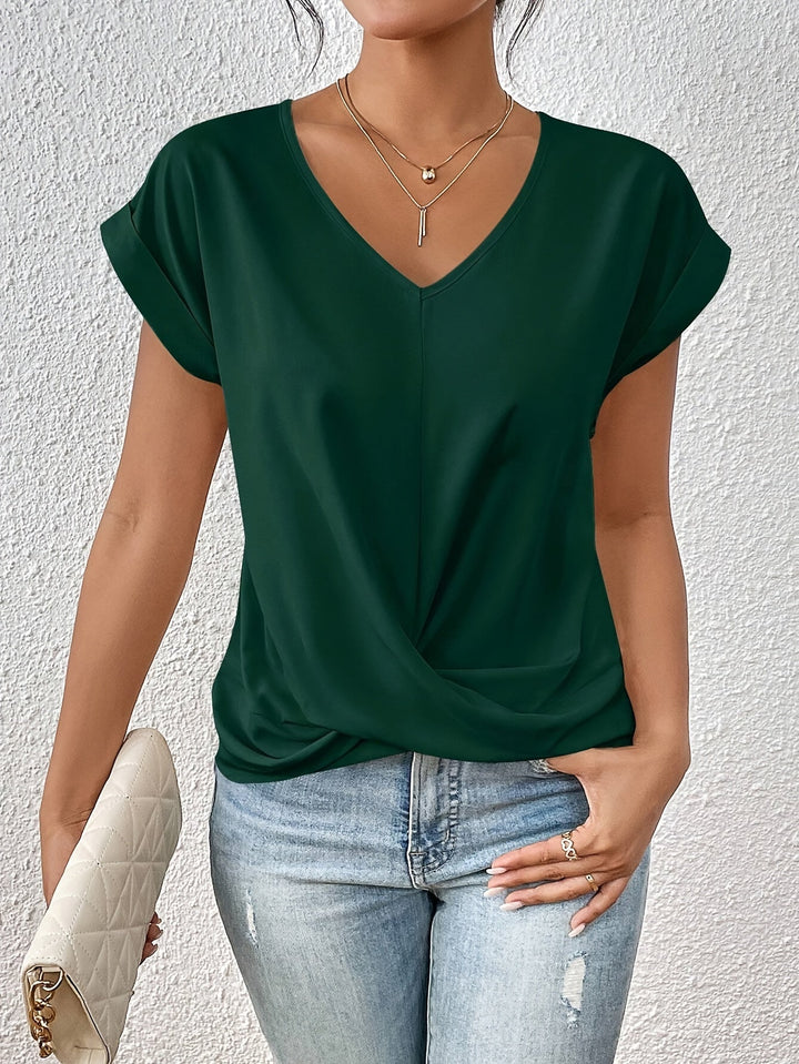 Cleo Sweetheart Neckline T-Shirt - Green