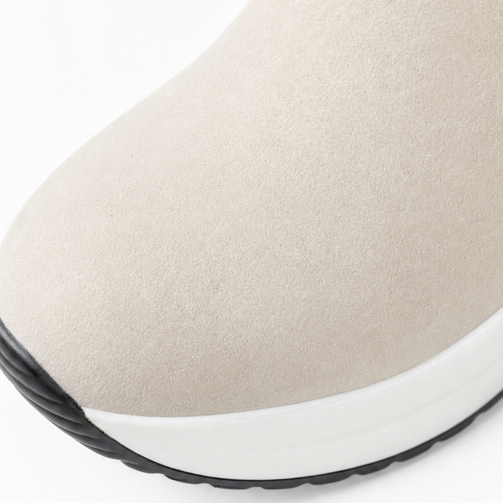 Hasna | Bottines à semelle épaisse avec bordure en fourrure synthétique