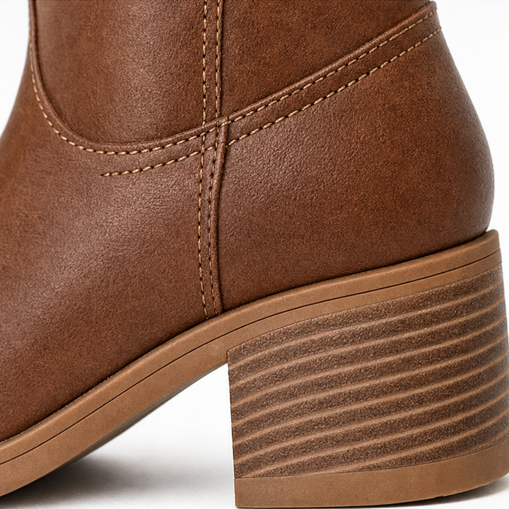 Esmeralda | Bottes hautes à talon carré, sans fermeture, à large ouverture