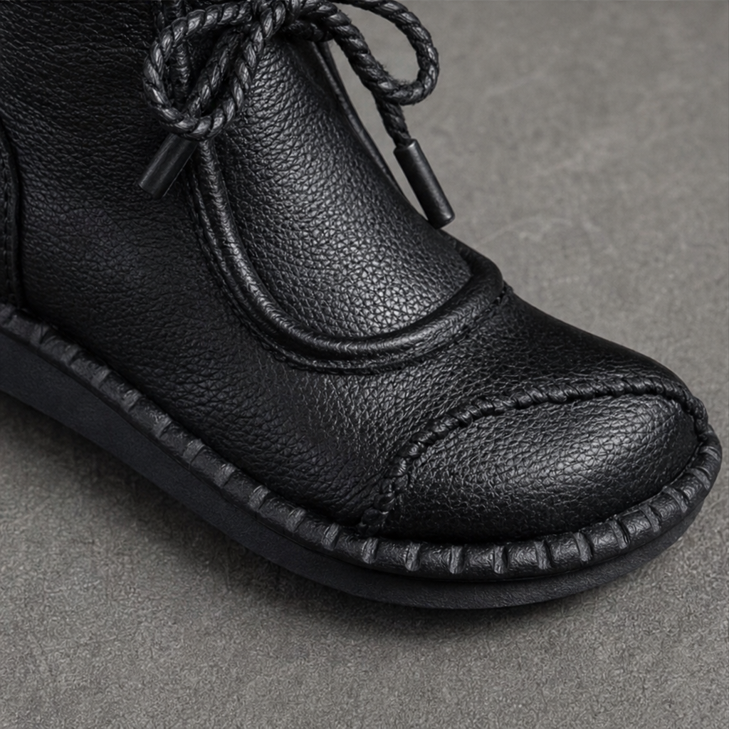 Chenelle | Vintage Lace-Up Ankle Boots