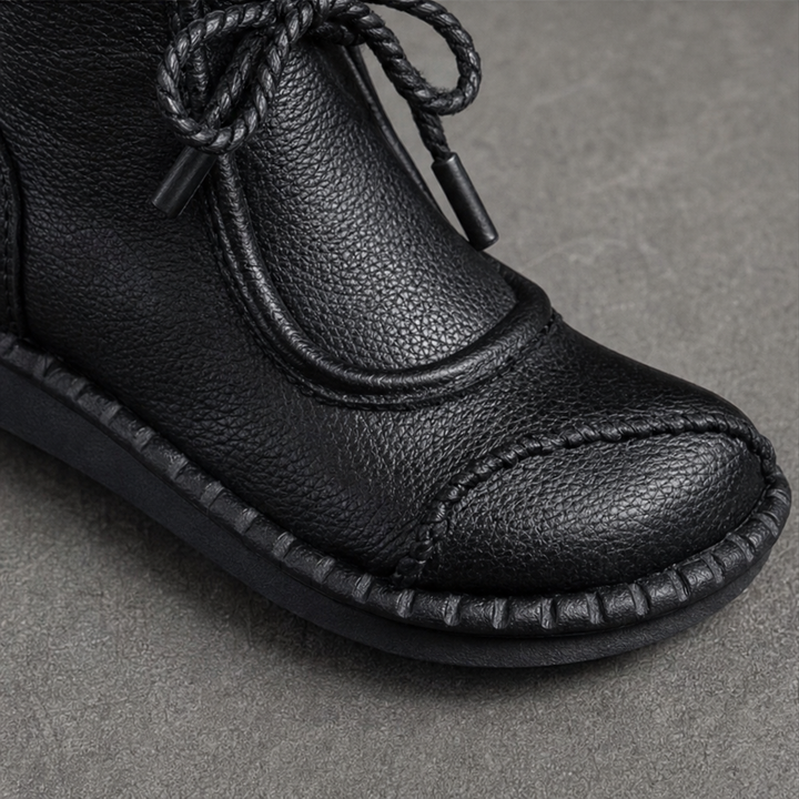 Chenelle | Vintage Lace-Up Ankle Boots