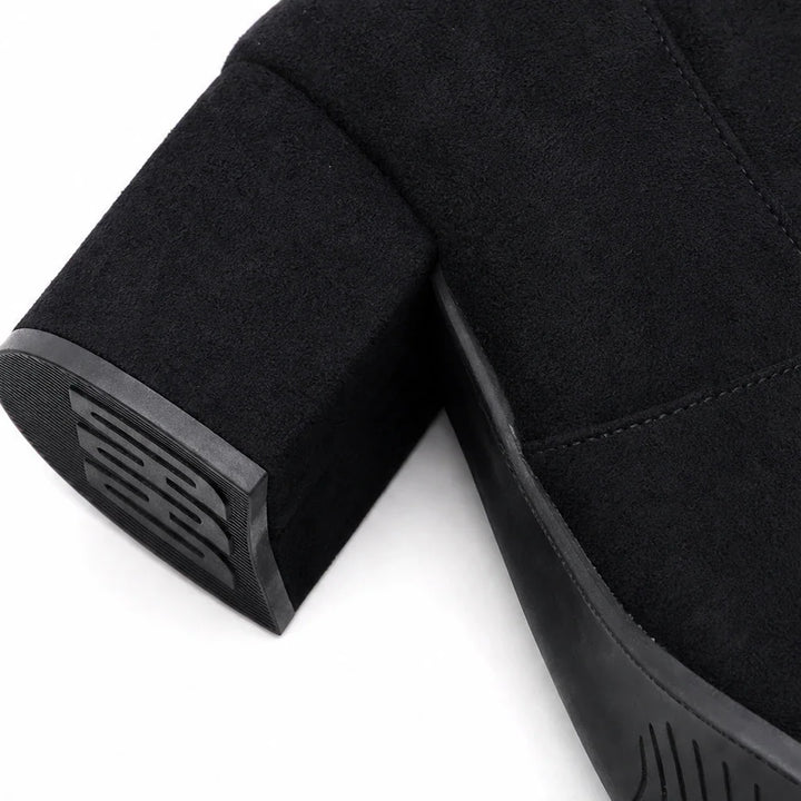 Lucienne | Stretch Suede-Look Over-The-Knee Boots
