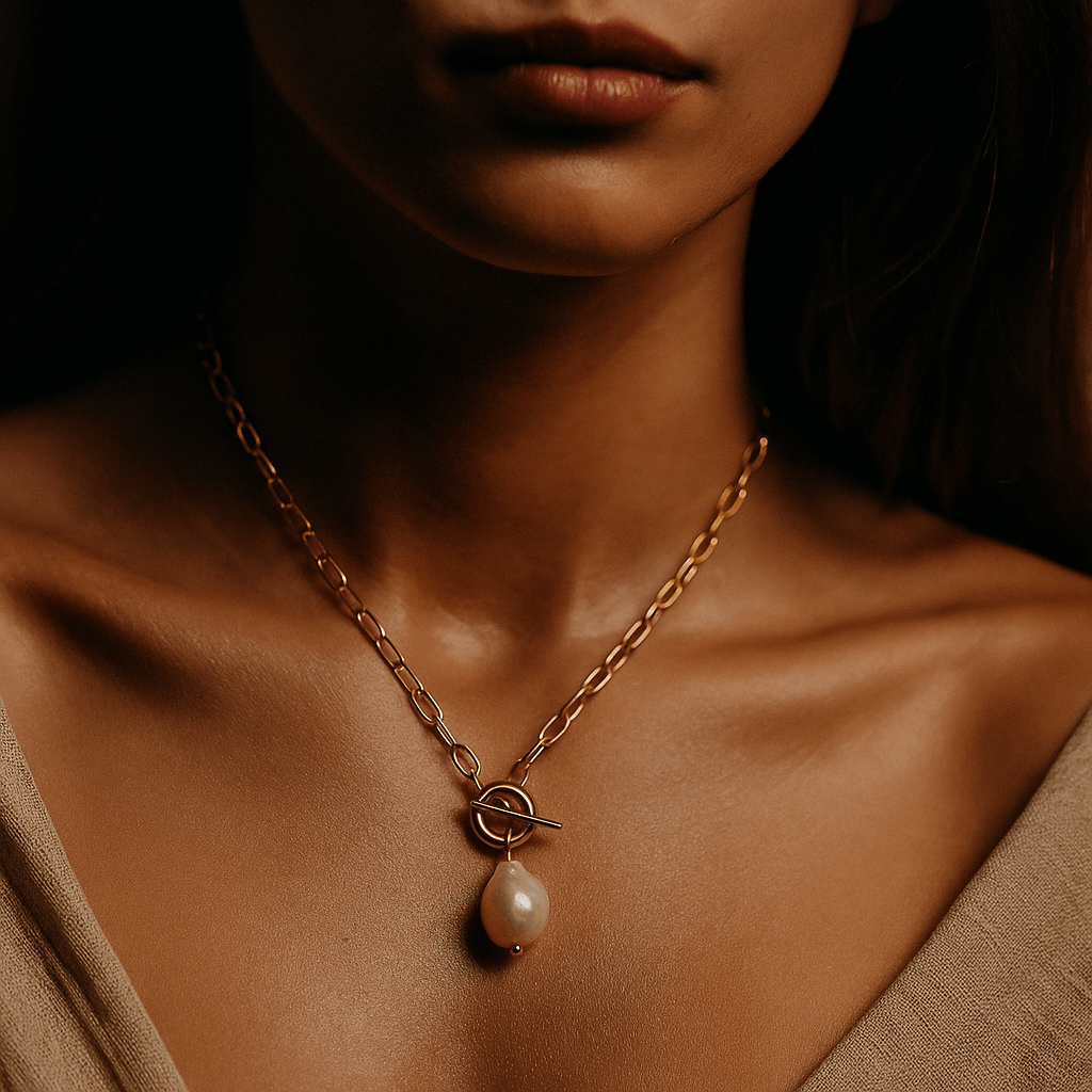 Austyn | Gold-Plated Pearl Necklace
