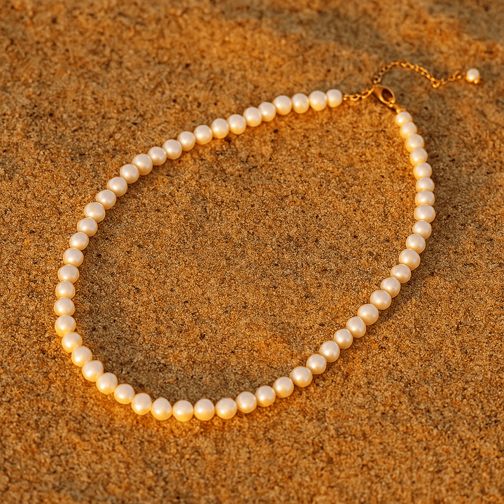 Eternity | Gold-Plated Pearl Necklace
