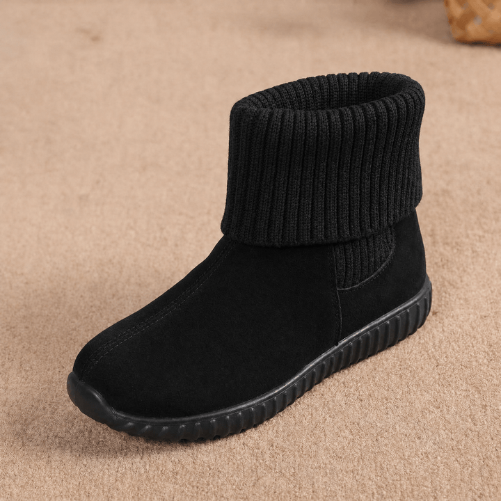 Lea-May | Bottines en daim à bord-côté en maille