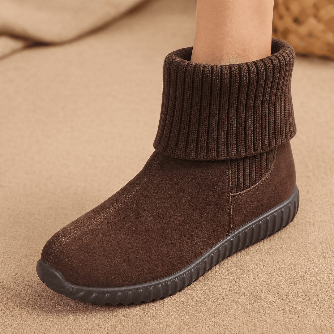 Lea-May | Bottines en daim à bord-côté en maille