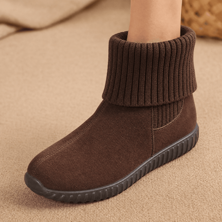Lea-May | Bottines en daim à bord-côté en maille