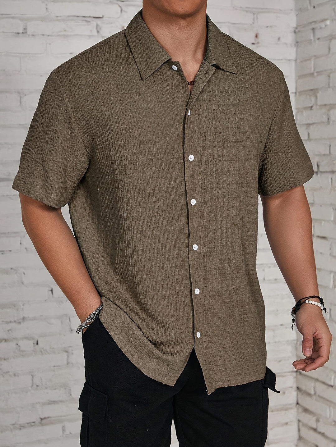 Cole | Classic Short Sleeve Button-Up Shirt