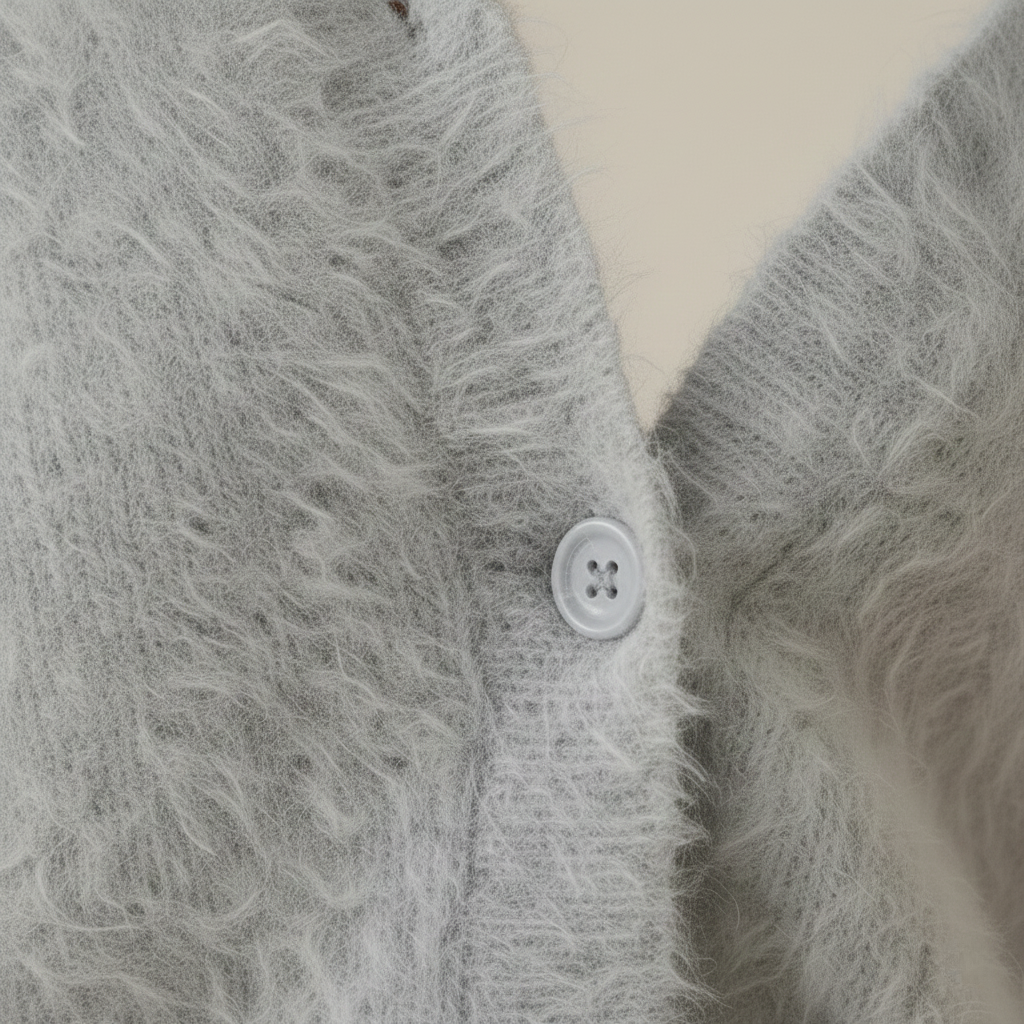 Marla | Fluffy V-Neck Button Cardigan