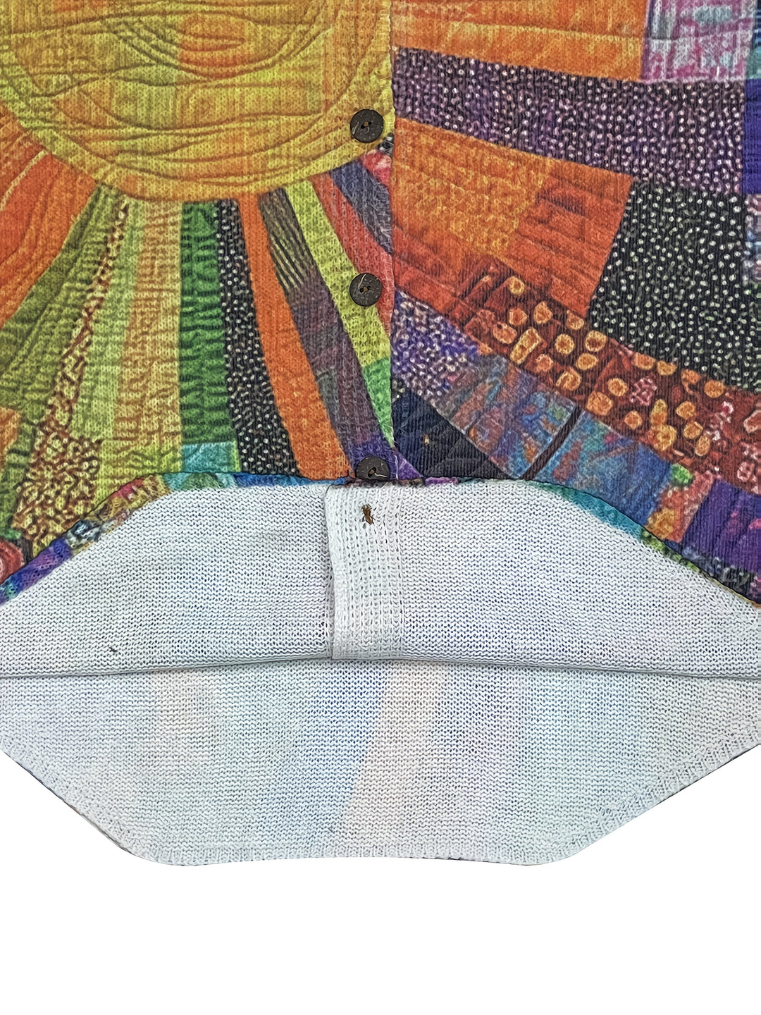 Kirsten | Cardigan boutonné patchwork artistique