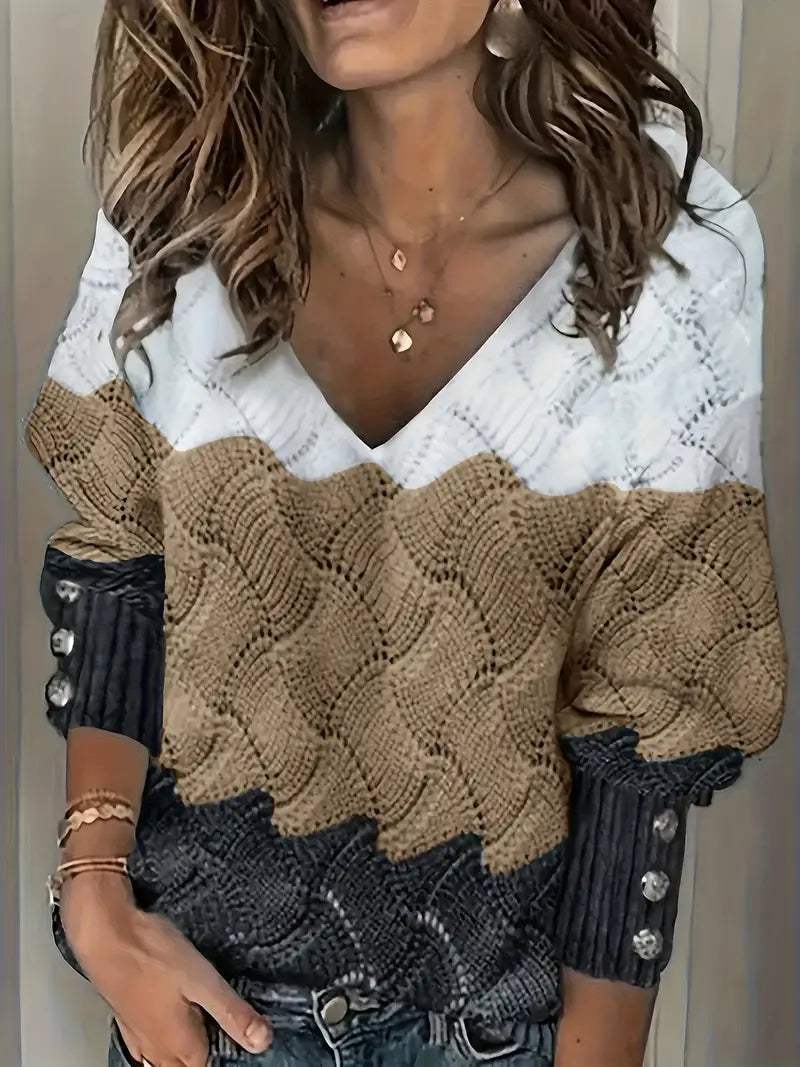 Keira | Cozy Chic Wave Knit Sweater